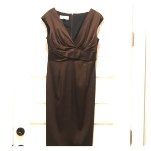 Donna Ricco Ruched Front Cocktail Dress